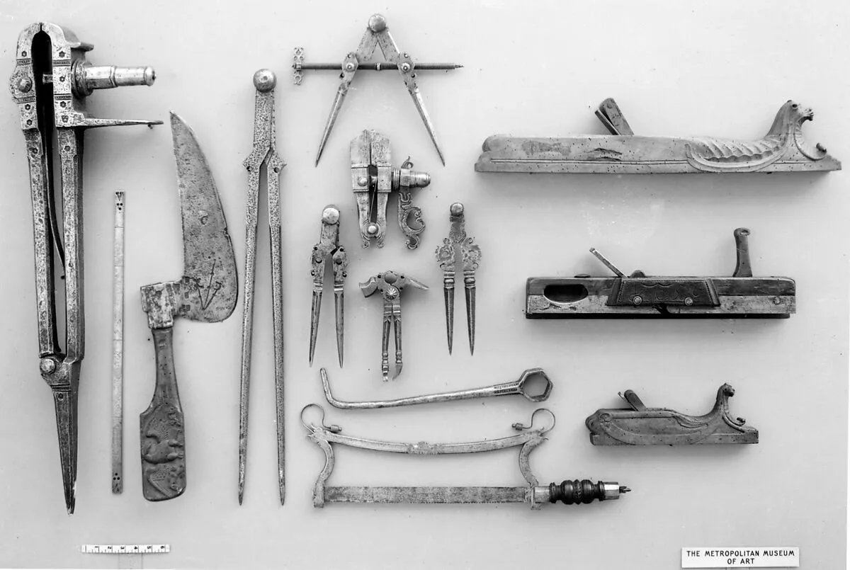 Armourer's vise and lever wrench, acero (1706)