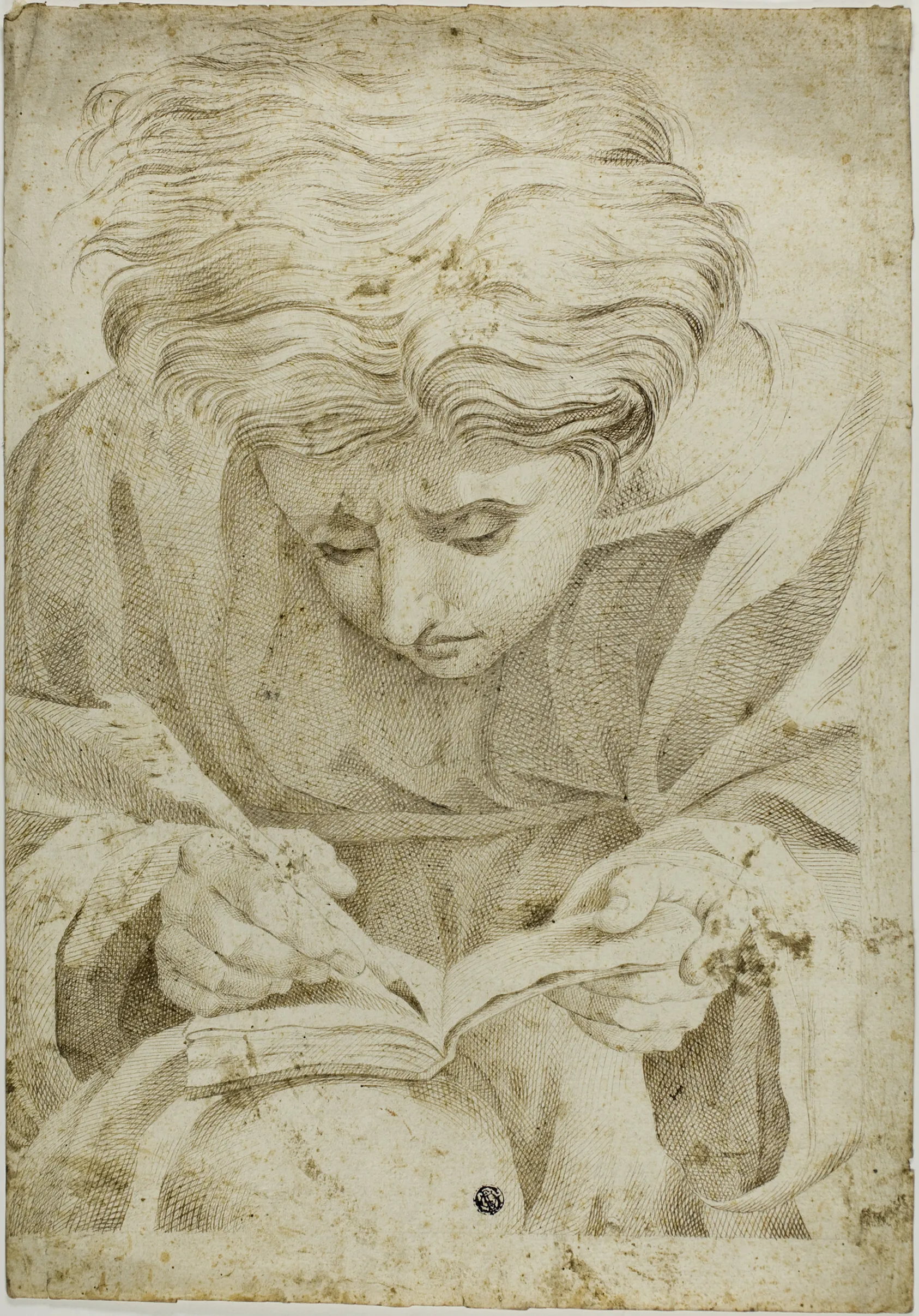 Raphael. Seated Youth Writing in Book, 1600–1799. The Art Institute of Chicago.